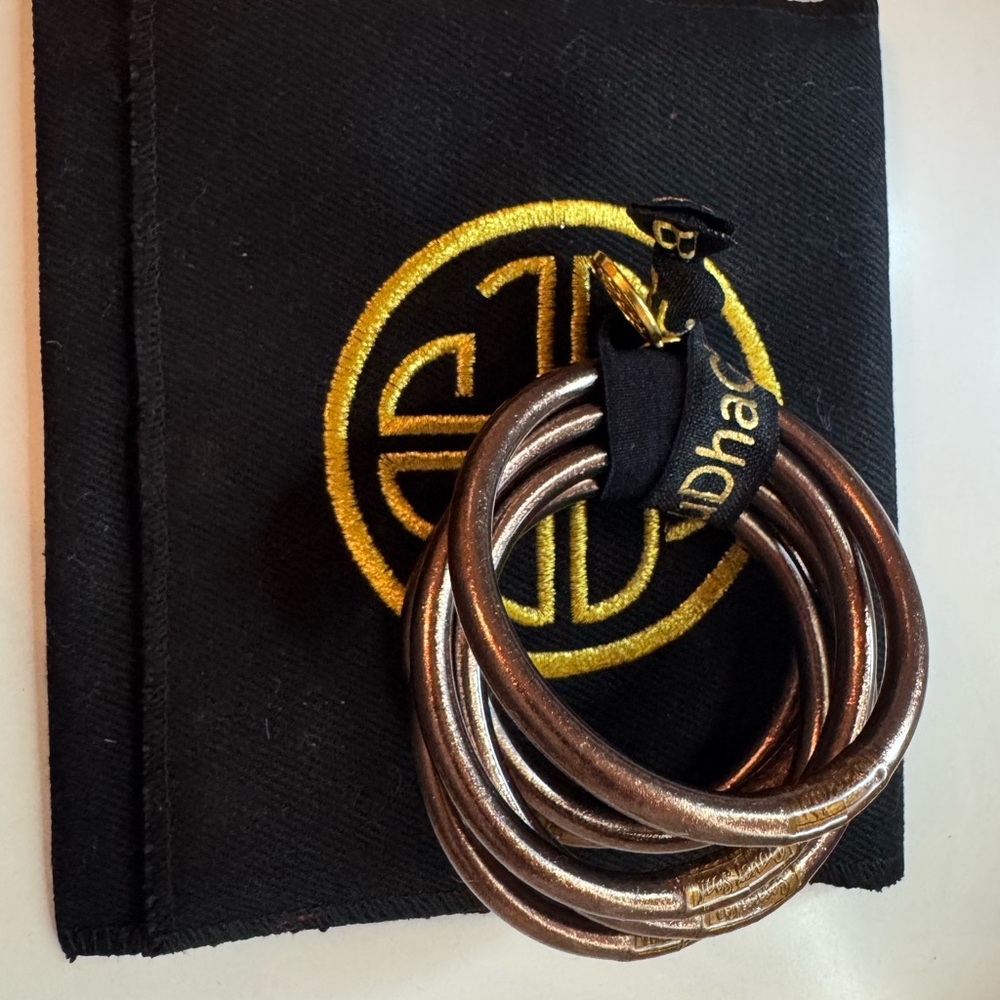 Elegant Gold and Brown Bracelet Set